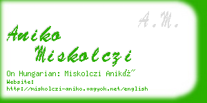 aniko miskolczi business card